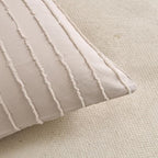 Body Pillow Shams 1 Pack, Body Size Pillowcases, Soft Microfiber Geometric Striped Boho Pillow Covers with Envelope Closure, Cream, 20x54 Inches (No Insert) - color: Cream-stripe, size: Body(20*54)