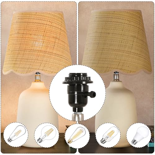 Pia Ricco 19" Modern Ceramic Table Lamp for Living Room Cream Base Desk Lamps for Bedroom Farmhouse Bedside Nightstand Lamp End Table Lamps,Beige,Rattan Shade - color: Grey Cream Base