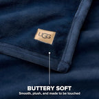 UGG Coco Throw Blanket – Soft & Cozy Luxury Blanket for Couch, Warm Graduation Gifts or Teacher Birthday Gifts for Men Dad Him, 50" x 70", Dark Blue - color: Dark Blue