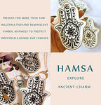 Jewelry Trinket Ring Dish Ceramic Hamsa Evil Eye Hand of Fatima Holder Key Ashtary Trinket Plate Bowl Small Boho Home Decorative Cute Decor Jewelry Tray Dish Gift Mom Brithday