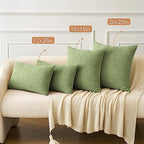 MIULEE Pack of 2 Couch Throw Pillow Covers 16x16 Inch Soft Sage Green Spring Chenille Pillow Covers for Sofa Living Room Solid Dyed Pillow Cases - color: Sage Green, size: 16" x 16" (Pack of 2)