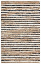SAFAVIEH Cape Cod Collection Accent Rug - 3' x 5', Natural & Navy, Handmade, Braided Design, Ideal for The Living Room, Bedroom, Dining Room (CAP151N-3) - color: Natural/Navy, size: 3' x 5' (Rectangular)