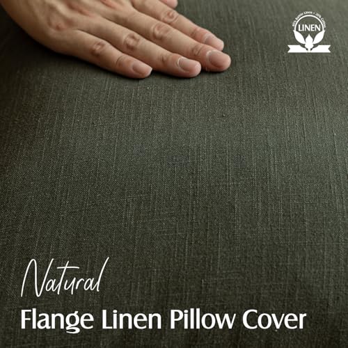 Foindtower Pack of 2, Decorative Linen Solid Throw Pillow Covers Soft Accent Cushion Case Farmhouse Neutral Pillowcase for Chair Couch Sofa Bedroom Living Room Home Decor 16x16 Inch Olive Branch Green - color: Rifle Green, size: 16" x 16" (Pack of 2)