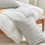 WARMDERN Light Grey Striped Pillow Covers King Pillow Cases Soft Microfiber Stripe Pillow Cases Set of 2 Boho Tufted Stripes Textured Pillowcase with Envelope Closure(Light Grey, King, 20x36 Inches) - color: Light Grey-striped, size: 20" x 36" (Pack of 2)