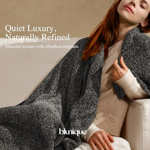 Chenille Throw Blanket for Couch, Cozy Soft Blanket Lightweight Decorative Throw for Living Room Sofa Chair, Stylish Home Decor, Ideal for Gifting, Dark Grey 50"x60" - color: Dark Grey, size: Throw