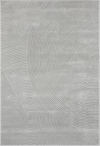 Abani Grey Area Rug for Living Room, Bedroom - Zen Reiki Pattern- 4 x 6 -Durable & Easy to Clean - color: Grey, size: 4' x 6' (Rectangular)