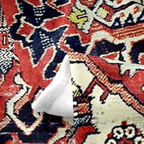 Erosebridal Geometric Boho Blanket Queen Inch Bohemian Exotic Throw Blanket Red Blue Lattice Tribal Fleece Blanket Retro Indian Floral Vintage Flower Sherpa Blanket for Women Adults Men - color: Multi 06, size: Queen