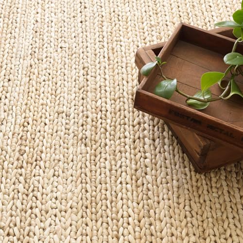Dash & Albert Jute Handwoven Natural Rug, 2.5 X 8 Feet, Tan Solid Pattern - color: Jute Woven Natural, size: 2'6" x 8' (Runner)