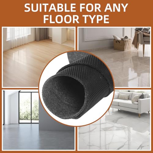 Waterproof Non-Slip Rug Pad, Round 8 Ft Carpet Pads for Large Area Rugs 1/8" Thick Felt Floor Protection Pad for All Floors and Finishes, Keep Rugs in Place and Provide Cushioning (8FT) - size: 8FT Round