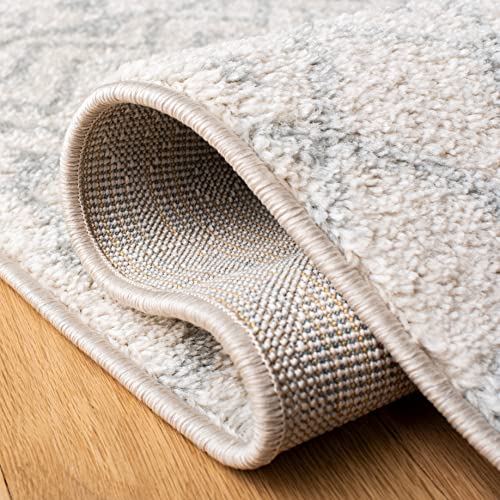 SAFAVIEH Tulum Collection Accent Rug - 2' x 4', Ivory & Light Grey, Moroccan Boho Distressed Design, Non-Shedding & Easy to Clean, Ideal for Front Door, Kitchen, Entryway, Foyer (TUL270D) - color: Ivory/Light Grey, size: 2' x 4' (Rectangular)