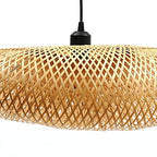 TFCFL 15Inch Bamboo Chandelier, Rattan Pendant Lamp Shade Ceiling Lighting Weave Bamboo Rattan E26 Hanging Light Fixture Hollow Lampshade Pendant Light for Dining Room Restaurant (Bulbs Not Included) - size: 24 Inch, Style A