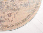Rugs.com Fleur Collection Rug – 6' Round Blue Medium-Pile Rug Perfect for Kitchens, Dining Rooms - color: Blue 12, size: 6' (Round)