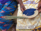 African Basket Rwanda - 8 Inches Diameter - Sisal, Sweetgrass Basket - Handmade From Africa, SRB107