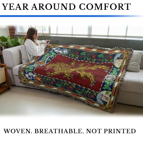 Pure Country Weavers Scottish Lion Blanket - Gift Fantasy Tapestry Throw Woven from Cotton - Made in the USA (72x54) - color: Scotland Lion, size: 72" x 54"