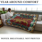 Pure Country Weavers Scottish Lion Blanket - Gift Fantasy Tapestry Throw Woven from Cotton - Made in the USA (72x54) - color: Scotland Lion, size: 72" x 54"