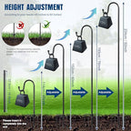 Ottsuls Shepherds Hooks with 5 Prongs Base for Outdoor - 92" Adjustable Bird Feeder Pole for Outside Hanging, Garden, Hummingbird Feeder, Plant Baskets, Solar Light Lanterns, Wedding Decor (1 Pack) - size: 92 INCH, style: A-1 Pack