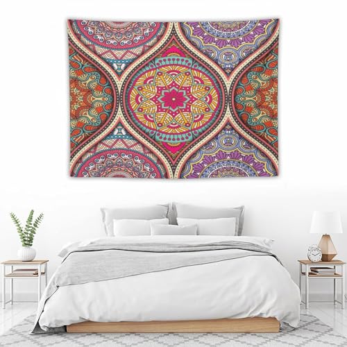HZOHNAGO Mandala Tapestry Boho Retro Geometry Ethnic Tribes Pattern Printed Wall Tapestry Colorful Wall Hanging for Bedroom Living Room Dorm 40" W x 30" H - color: Style-10, size: 40"L x 30"W