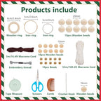 ORIGACH 4 Set DIY Mixed Angel Macrame Kit, 4 Styles Boho Macrame Angel Kit Wall Hanging Christmas Ornament with Instruction Tutorial for Adults Beginners