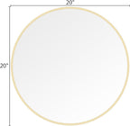 WallBeyond 20 inch Round Mirror Gold Circle Wall Mirror for Bathroom with Metal Framed, Round Wall Mirror for Wall Decor, Vanity, Entryway Living Room