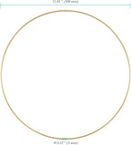 12 PCS 12 Inch Metal Floral Hoops, Gold Wreath Crafts Macrame Ring for Wall Hanging DIY Crafts, Wedding Wreath Decor