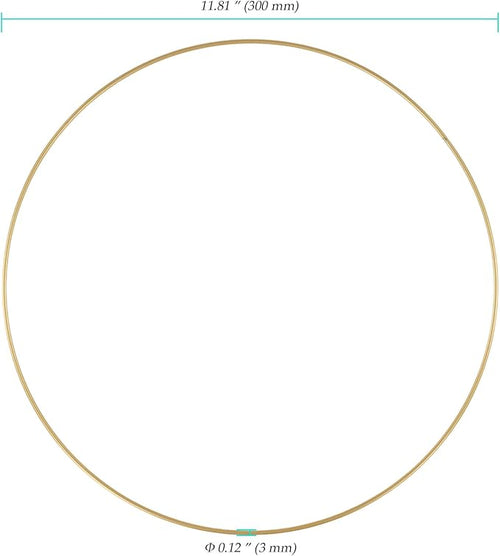 12 PCS 12 Inch Metal Floral Hoops, Gold Wreath Crafts Macrame Ring for Wall Hanging DIY Crafts, Wedding Wreath Decor