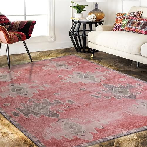 Turkish Rug. Washable Vintage Oriental Antique Inspired Traditional Doormat Small Modern Area Rugs Luxury Entryway Entry Bedroom Bathroom Kitchen (379PP, 2' x 3') - color: 379pp, size: 2' x 3' (Rectangular)