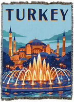 Pure Country Weavers Turkey Travel Blanket - Gift Tapestry Throw Woven from Cotton - Made in The USA (72x54) - color: Turkey Travel, size: 60X80