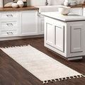 Nuloom Kerry Cream, 2'6" x 10', Geometric, Soft and Cozy, High Traffic, Stain Resistant, Easy Clean, Durable Runner for Bedroom, Living Room, Dining Space, Den, Foyer, Entryway - color: Kerry Cream, size: 2'6" x 10' (Rectangular)