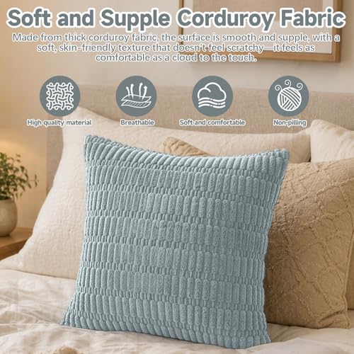 Chunky Knit Pillow Covers for Couch, Textured Cushion Cases for Sofa and Bed, Decorative Pillow Covers - color: Dark Gray Corn Kernels Pillowcase