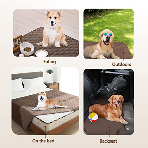 gogobunny 100% Double-Sided Waterproof Dog Bed Cover Pet Blanket Sofa Couch Furniture Protector for Puppy Large Dog Cat, Reversible (30x30 Inch (Pack of 1), Dark Chocolate/Light Chocolate) - color: Dark Chocolate/Light Chocolate, size: 30x30 Inch (Pack of