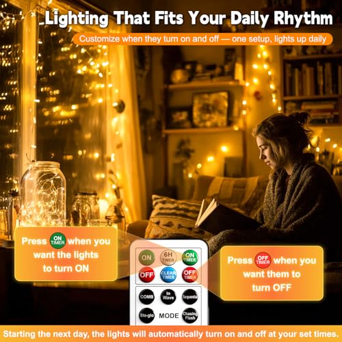 ZSJWL 6 Pack Rechargeable Fairy Lights with Remote & DIY Timer, 7Ft 20LED Mini Battery String Light, Twinkle Silver Copper Wire Lights for Wedding Party Bedroom Christmas Table Decoration(Warm White) - color: Warm White, size: 6 Pack – Rechargeable