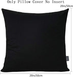 Thmyo 4-Pack 100% Cotton Comfortable Solid Decorative Throw Pillow Case Square Cushion Cover Pillowcase Sublimation Blank Pillow Covers Christmas DIY Throw Pillowcase for Sofa(20x20inch/50x50cm,Black)