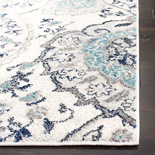 SAFAVIEH Madison Collection Accent Rug - 2'3" x 4', Cream & Light Grey, Glam Paisley Design, Non-Shedding & Easy Care, Ideal for High Traffic Areas in Entryway, Living Room, Bedroom (MAD600C) - color: Cream/Light Grey, size: 2'3" x 4' (Rectangular)
