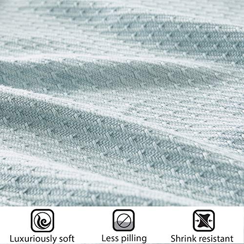 Madison Park 100% Egyptian Cotton Lightweight Summer Blanket, Breathable Waffle Knit Design, Soft Cozy All-Season Throw for Bed, Couch or Sofa, Light Blue King Size (108"x90") - color: Light Blue, size: King