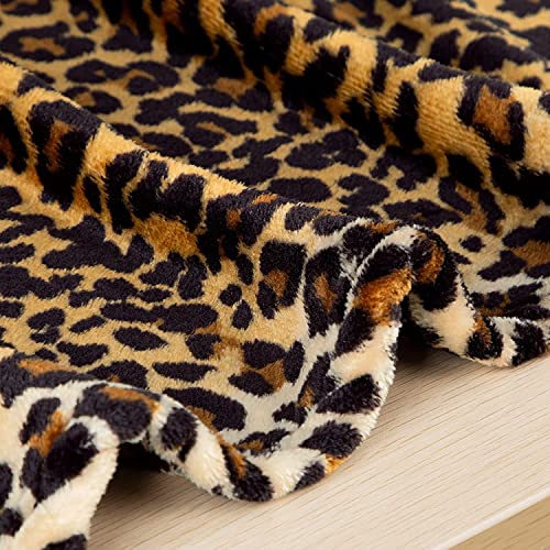 MACEVIA Flannel Fleece Throw Blanket for Couch, Leopard Print Blanket for Adult, Lightweight Cozy Soft Cheetah Blanket for Bed Sofa 260GSM, Suitable for All Seasons (Brown Leopard,50x60inches) - color: Brown Leopard Print, size: Flannel Fleece (50x60 IN)