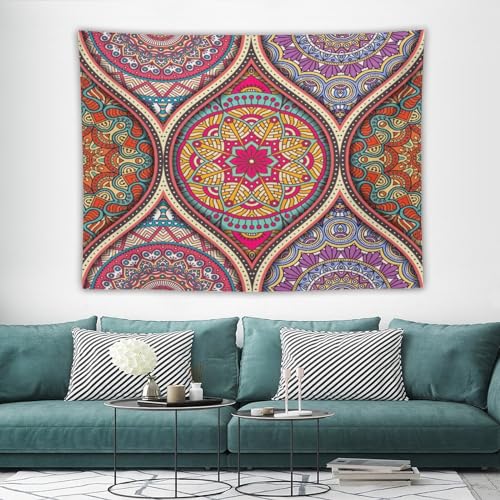 HZOHNAGO Mandala Tapestry Boho Retro Geometry Ethnic Tribes Pattern Printed Wall Tapestry Colorful Wall Hanging for Bedroom Living Room Dorm 80" W x 60" H - color: Style-10, size: 80"L x 60"W
