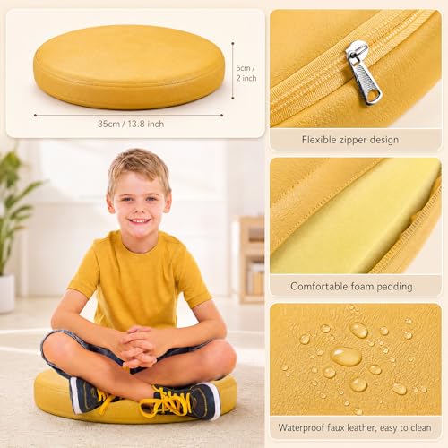 Juexica 4 Pcs Extra Thick Flexible Seating Floor Cushions Assorted Colored Pillow Floor Cushions for Classroom Soft Flexible Seating for Kids Learning Sitting Daycare School Chair (Hippie Boho Color) - color: Hippie Boho Color