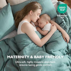 EMME Muslin Cotton Duvet Cover Set Teal King Size Linen Like Soft Breathable Lightweight Summer Comforter Cover Set with Zipper Closure (Teal, King, 104"x90") - color: 03 - Teal, size: King(104"×90")
