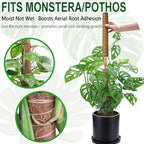 Soupiar 4 Pack 22 Inch Stackable Moss Pole - Thick & Sturdy Natural Coir Totem Plant Support & Garden Stakes for Monstera & Pothos, Indoor Climbing Vining Houseplants, 70" H Max - color: 4*22 inch