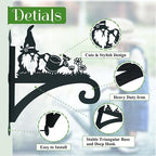 Hanging Plant Bracket Heavy Duty Iron Ornamental Gnome Silhouette Hanging Plant Hangers Outdoor 12 inch Hanging Basket Bracket Hook Wall Mounted for Flower Pot, Lantern, Bird Feeder, Wind Chimes - color: Gnome