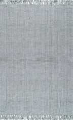 Nuloom Daniela Grey, 5' x 7'6", Handmade, Jute, Tassel, Soft and Textured, High Traffic, Stain Resistant, Easy Clean, Durable Area Rug for Bedroom, Living Room, Dining Space, Foyer, Entryway - color: Grey, size: 5' x 7'6" (Rectangular)
