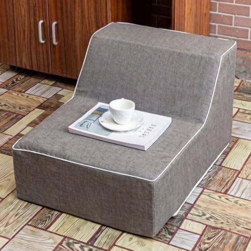27" x 20" Ergonomic Floor Cushion | Foam-Filled Lumbar Support Pillow | Versatile Indoor-Outdoor Seating for Home Decor, Picnics, Yoga & Meditation Spaces (Gray) - color: Gray