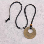 Leather Necklace for Women Long Boho Pendant Hippie Choker Necklace Bohemian Layered Leather Rope Wooden Jewelry Gifts - style: Bohemian Choker Necklace