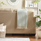 DII Diamond Throw Collection Cotton Woven, 50x60, Jadeite - color: Jadeite
