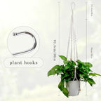 Hanging Planter for Indoor Plants,Macrame Plant Hanger,Plant Hanger,Hanging Plant Holder,Plant Hangers,Plant Hangers Indoor,Plant Holder,Macrame Plant Hangers Indoor with 12 Wood Beads