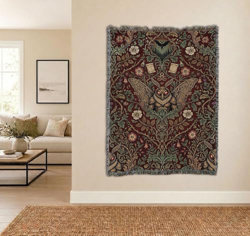 Pure Country Weavers Monster Moth Man Blanket - Fantasy Gift - Tapestry Throw Woven from Cotton - Made in The USA (72x54) - color: Monster Moth Man, size: 72x54