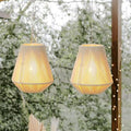 JHY DESIGN Set of 2 Battery Powered Lamp 8" H Braided Cotton Rope Decorative Pendant Lamp Battery Light with 6 Hours Timer for Bar Bedroom Patio Indoor Outdoor Living Room - size: 8 inches, Set of 2