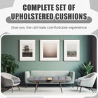 Barydat 3 Pack Wicker Furniture Cushions Waterproof Outdoor/Indoor Tufted Wicker Chair Cushions 1 Loveseat and 2 U-Shape Rattan Chairs for Patio Furniture, Rattan Love Seat, Bench(Gray) - color: Gray