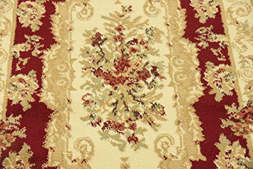 Unique Loom Versailles Collection Area Rug - Henry (2' 7" x 10' Runner Red/Brown) - color: Red/Brown, size: 2'7" x 10' (Runner)