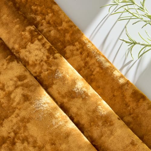 MIULEE Velvet Throw Pillow Covers Set of 2, Soft Neutral Decorative Pillow Cases with Luxurious Textured Vintage Cushion Covers for Home Decor Couch Sofa Bed,Mustard Yellow 18x18 inch - color: Mustard Yellow, size: 18" x 18" (Pack of 2)